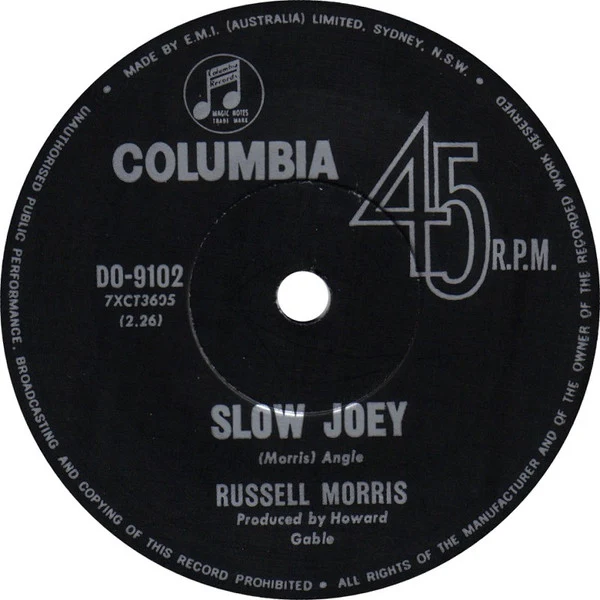 Russell Morris – Rachel (VG+/Generic) – 7", AU 1970 - Image 2