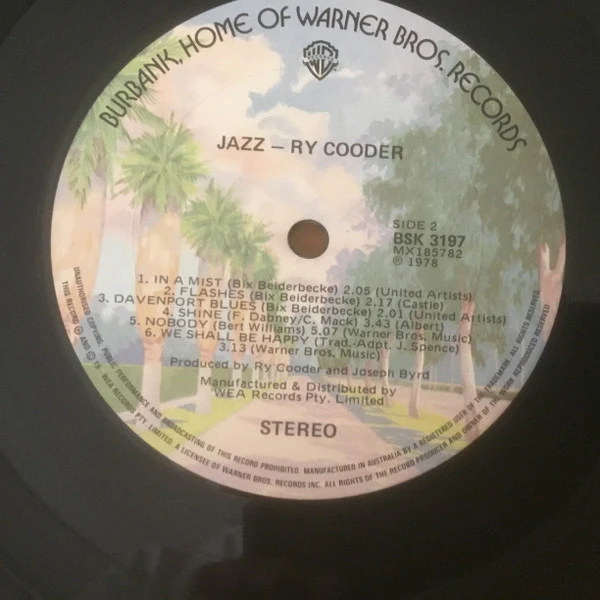 Ry Cooder – Jazz (VG+/VG+) – LP, AU 1978 - Image 6