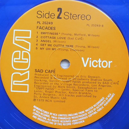 Sad Café – Facades (VG/VG) – LP, UK 1979 - Image 4