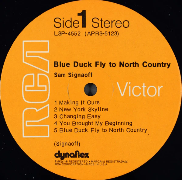 Sam Signaoff – Blue Duck Fly To North Country (VG+/VG) – LP, US 1971 - Image 3