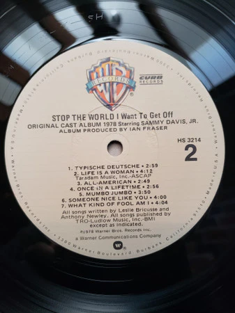 Sammy Davis Jr. – Stop The World I Want To Get Off (VG+/VG+) – LP, US 1978 - Image 4