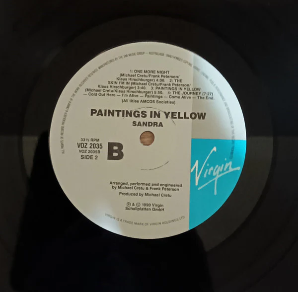 Sandra – Paintings In Yellow (VG+/E) – LP, Australasia 1990 - Image 6