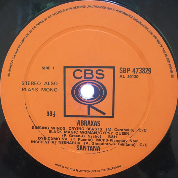 Santana – Abraxas (VG/VG+) – LP, NZ 1970 - Image 3