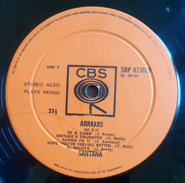 Santana – Abraxas (VG/VG+) – LP, NZ 1970 - Image 4