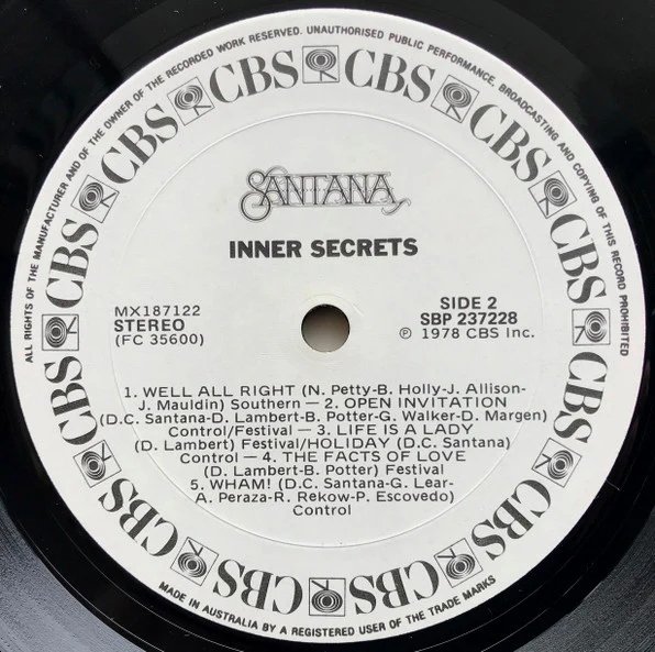 Santana – Inner Secrets (VG+/VG+) – LP, AU 1978 - Image 6