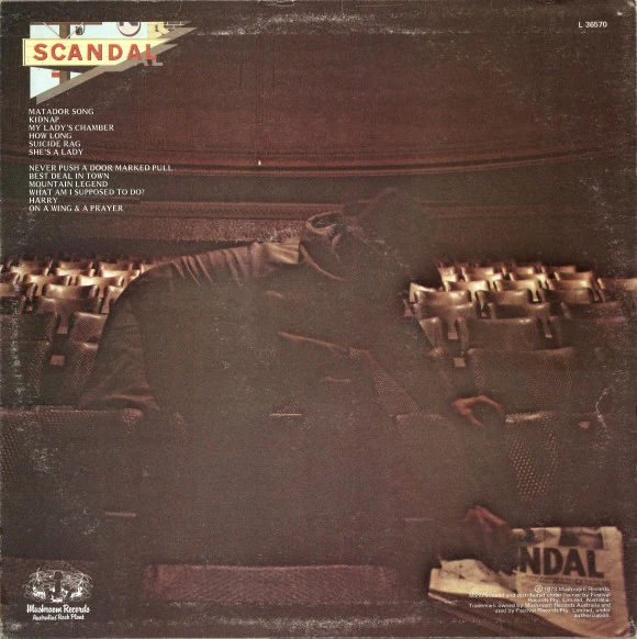 Scandal – Scandal (NM/VG+) – LP, AU 1978 - Image 2