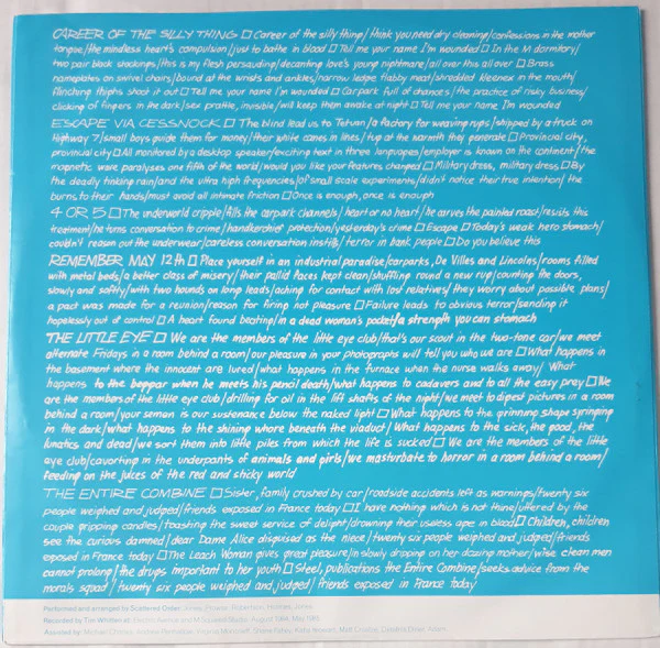 Scattered Order – Career Of The Silly Thing (VG+/VG+) – LP, AU 1985 - Image 7