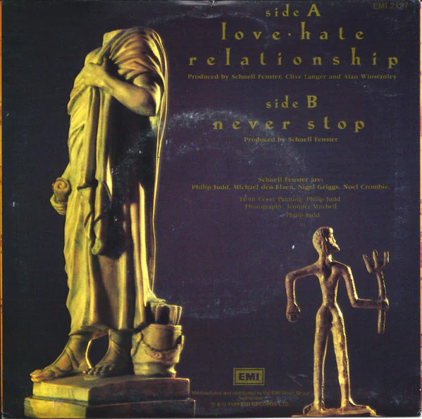 Schnell Fenster – Love Hate Relationship (E/VG+) – 7", AU 1988 - Image 2