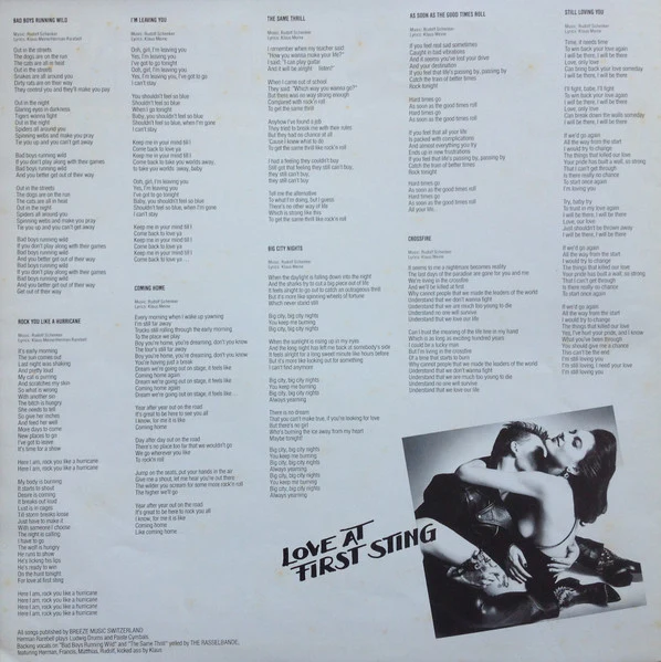Scorpions, Scorpions – Love At First Sting = 禁断の刺青 (VG+/VG+) – LP, JP 1984, With OBI - Image 8
