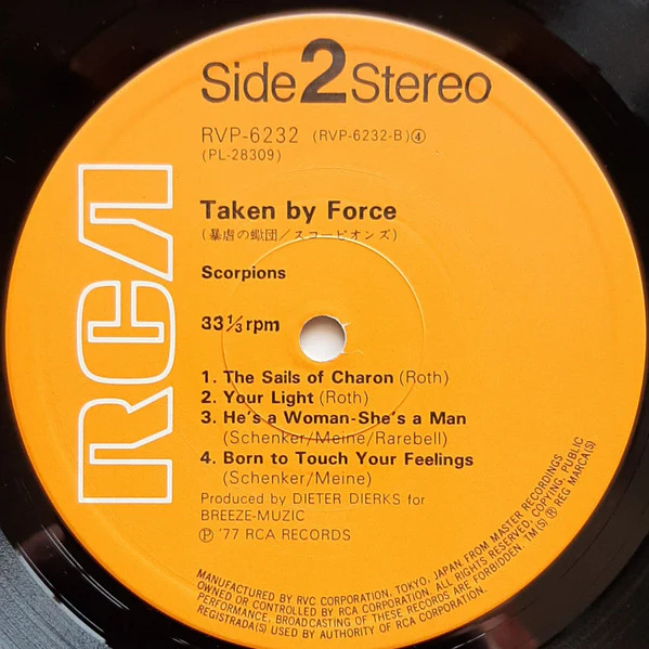 Scorpions – Taken By Force (VG+/VG+) – LP, JP 1978, No OBI - Image 6