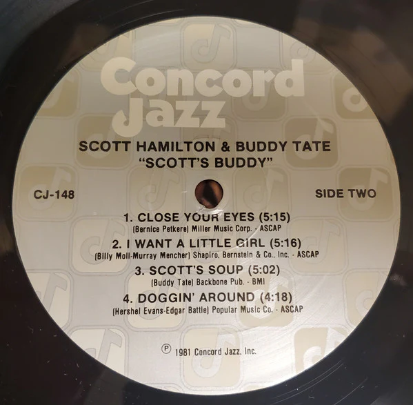 Scott Hamilton, Buddy Tate – Scott's Buddy (E/VG+) – LP, US 1981 - Image 4
