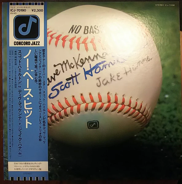 Scott Hamilton, Jake Hanna, Dave McKenna – No Bass Hit (VG+/VG+) – LP, JP 1979, No OBI