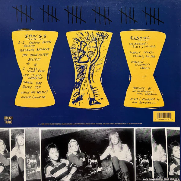 Scrawl – He's Drunk (VG+/VG) – LP, US 1988 - Image 2