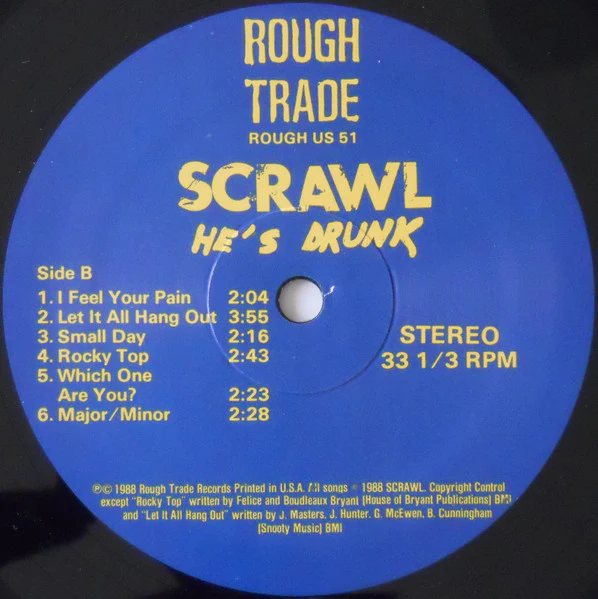 Scrawl – He's Drunk (VG+/VG) – LP, US 1988 - Image 4