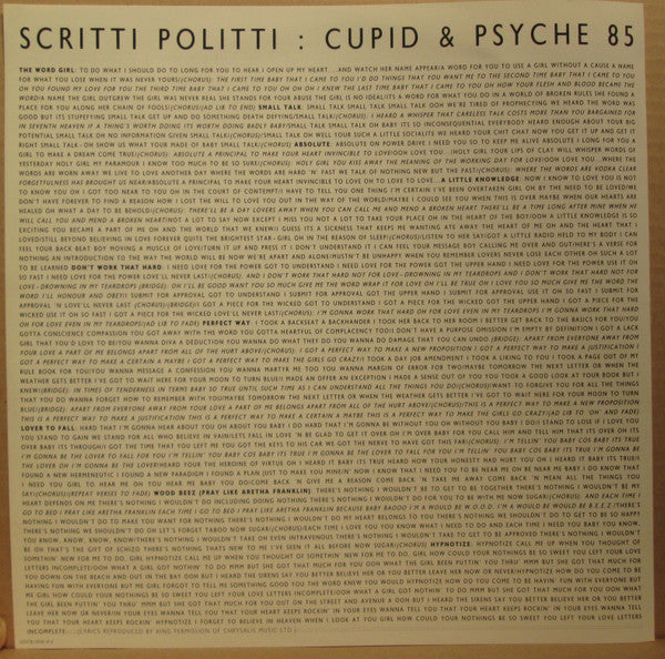 Scritti Politti – Cupid & Psyche 85 (NM/VG+) – LP, JP 1985, No OBI - Image 6
