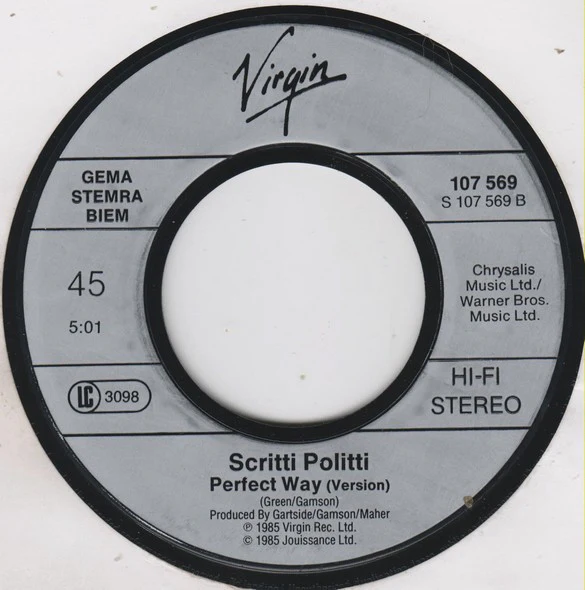 Scritti Politti – Perfect Way (VG+/VG) – 7", EU 1985 - Image 4