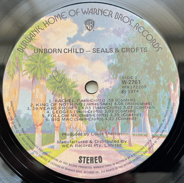 Seals & Crofts – Unborn Child (VG+/VG) – LP, AU 1974 - Image 4