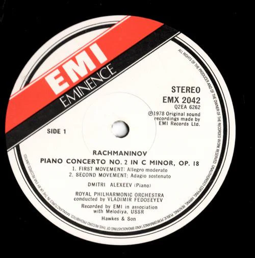 Sergei Rachmaninoff, Dmitri Alexeev – Piano Concerto No. 2 / Three Preludes (E/E) – LP, UK - Image 3