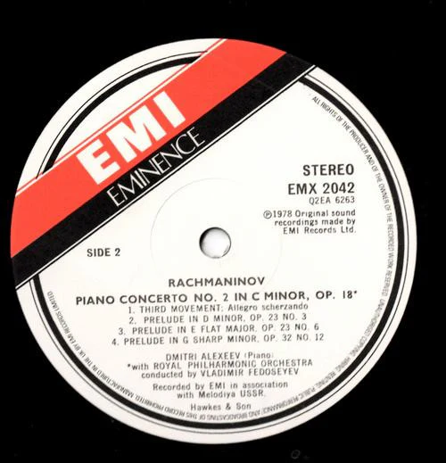 Sergei Rachmaninoff, Dmitri Alexeev – Piano Concerto No. 2 / Three Preludes (E/E) – LP, UK - Image 4