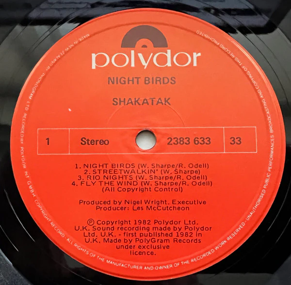 Shakatak – Night Birds (VG+/VG+) – LP, Australasia 1982 - Image 3
