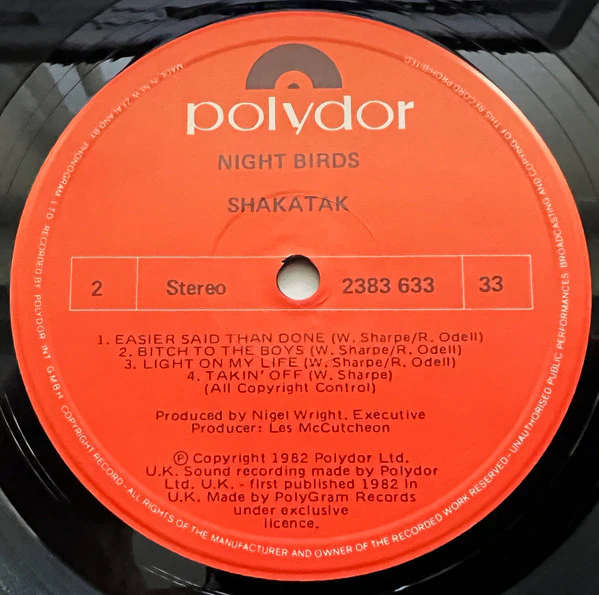 Shakatak – Night Birds (VG+/VG+) – LP, Australasia 1982 - Image 4