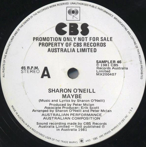 Sharon O'Neill – Maybe (NM/Generic) – 12", AU 1981 - Image 2