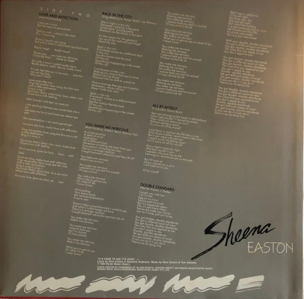 Sheena Easton – A Private Heaven (E/VG+) – LP, AU 1984 - Image 4