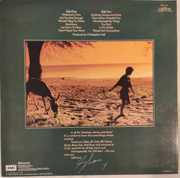 Sheena Easton – Madness, Money And Music (VG+/E) – LP, SG 1982 - Image 2