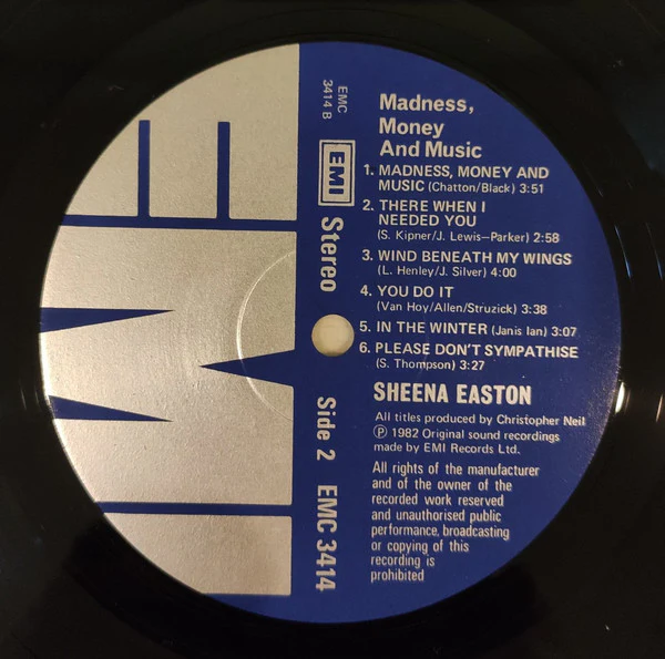 Sheena Easton – Madness, Money And Music (VG+/E) – LP, SG 1982 - Image 6