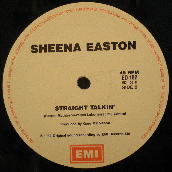 Sheena Easton – Strut (VG+/Generic) – 12", AU 1984 - Image 4