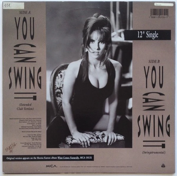 Sheena Easton – You Can Swing It (VG+/VG+) – 12", US 1991 - Image 2
