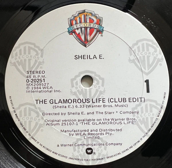 Sheila E. – The Glamorous Life (VG+/VG+) – 12", AU 1984 - Image 3