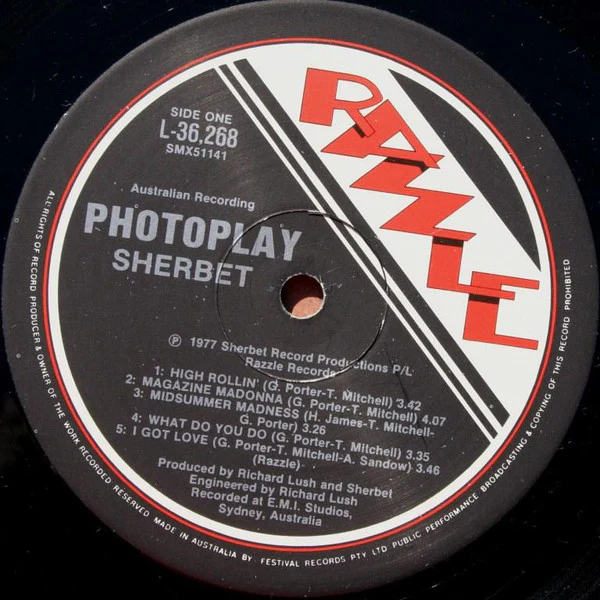 Sherbet – Photoplay (VG+/VG+) – LP, AU 1977 - Image 6