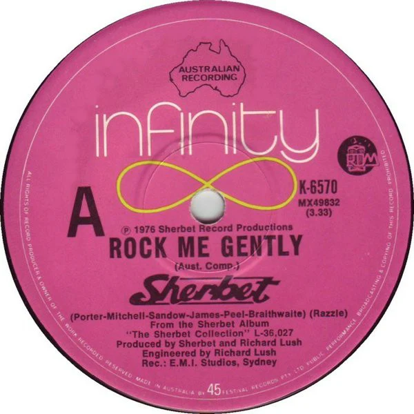 Sherbet – You've Got The Gun (1976 Version) / Rock Me Gently (VG+/Generic) – 7", AU 1976 - Image 2