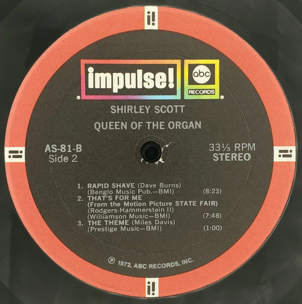 Shirley Scott – Queen Of The Organ (VG+/VG+) – LP, US 1972 - Image 3