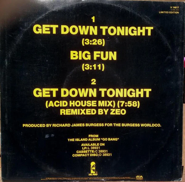Shriekback – Get Down Tonight (VG+/VG+) – 12", AU 1988 - Image 2