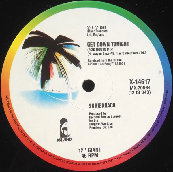Shriekback – Get Down Tonight (VG+/VG+) – 12", AU 1988 - Image 4