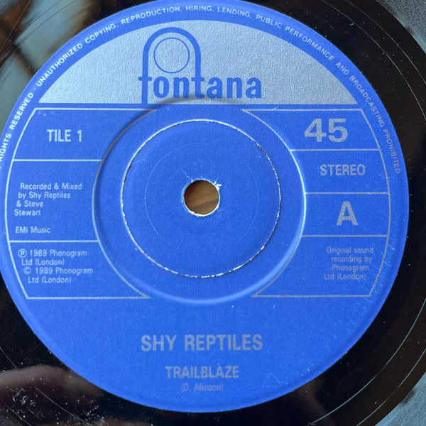 Shy Reptiles – Trailblaze (E/VG+) – 7", UK 1989 - Image 2