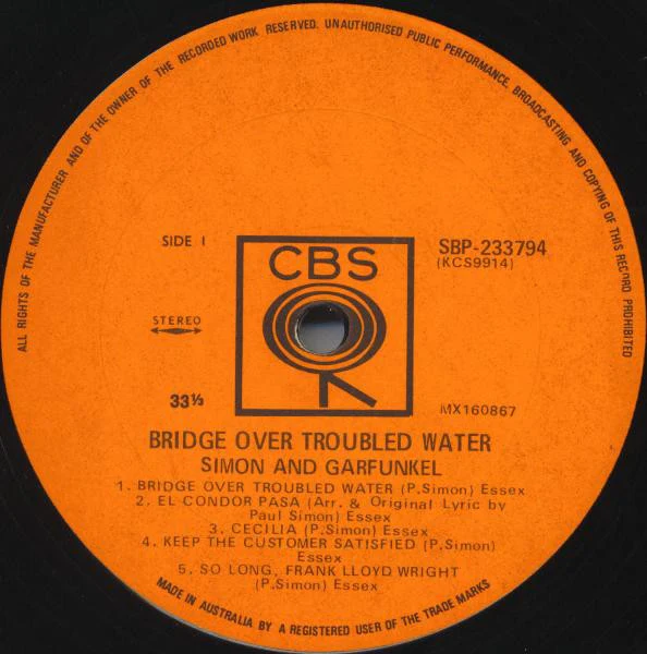 Simon & Garfunkel – Bridge Over Troubled Water (VG/VG+) – LP, AU 1970 - Image 3