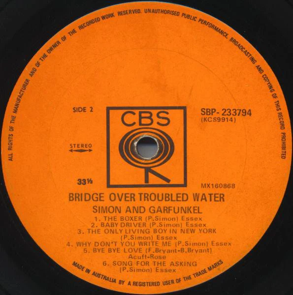 Simon & Garfunkel – Bridge Over Troubled Water (VG/VG+) – LP, AU 1970 - Image 4