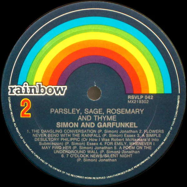 Simon & Garfunkel – Parsley, Sage, Rosemary And Thyme (VG+/VG+) – LP, AU 1987 - Image 4