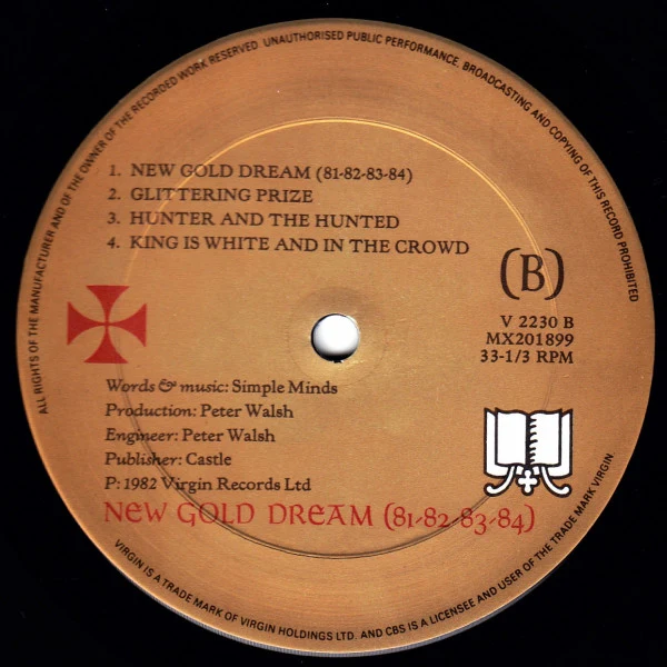 Simple Minds – New Gold Dream (81-82-83-84) (VG/VG+) – LP, AU 1982 - Image 5