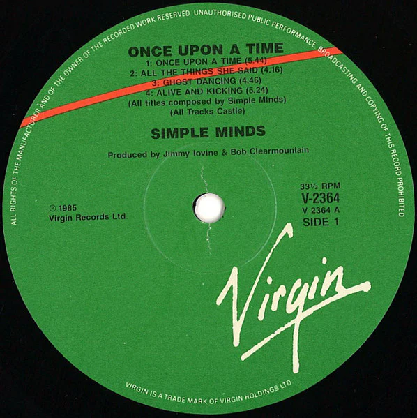 Simple Minds – Once Upon A Time (VG+/VG+) – LP, AU 1985 - Image 3