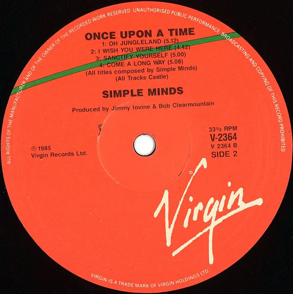 Simple Minds – Once Upon A Time (VG+/VG+) – LP, AU 1985 - Image 4