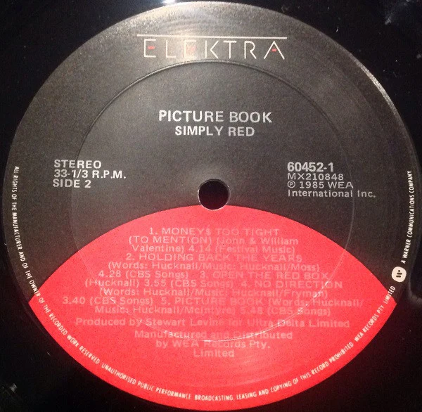 Simply Red – Picture Book (VG/VG+) – LP, AU 1985 - Image 4