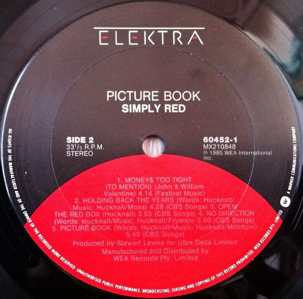 Simply Red – Picture Book (VG/VG+) – LP, AU 1985 - Image 3