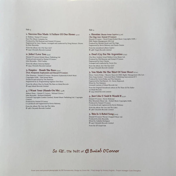 Sinéad O'Connor – So Far…The Best Of Sinéad O'Connor (E/E) – 2xLP, EU 2021 - Image 10