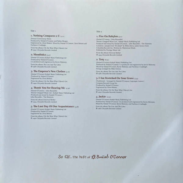 Sinéad O'Connor – So Far…The Best Of Sinéad O'Connor (E/E) – 2xLP, EU 2021 - Image 8