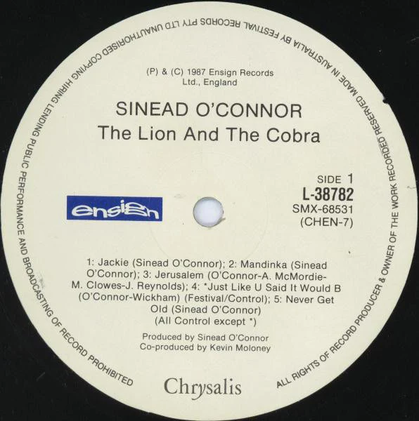 Sinéad O'Connor – The Lion And The Cobra (VG/VG) – LP, AU 1988 - Image 3