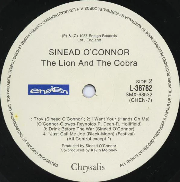 Sinéad O'Connor – The Lion And The Cobra (VG/VG) – LP, AU 1988 - Image 4